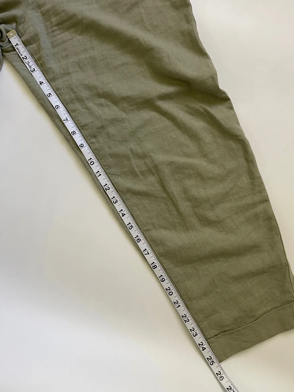 Zara Olive Green Linen Blend Pants Size 4